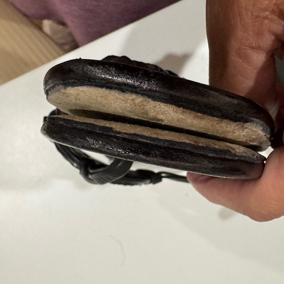 Tory Burch Miller Jeweled Crystal Leather Thong Sandals Black - Picture 6 of 10